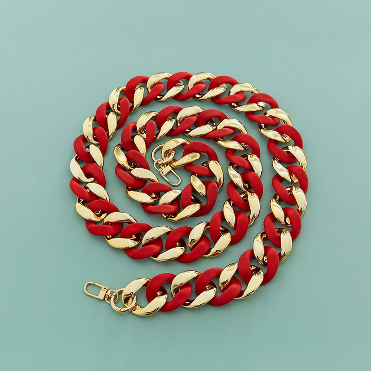 Large Resin Acrylic Bag Chain, Wide Strap_CWMM5065