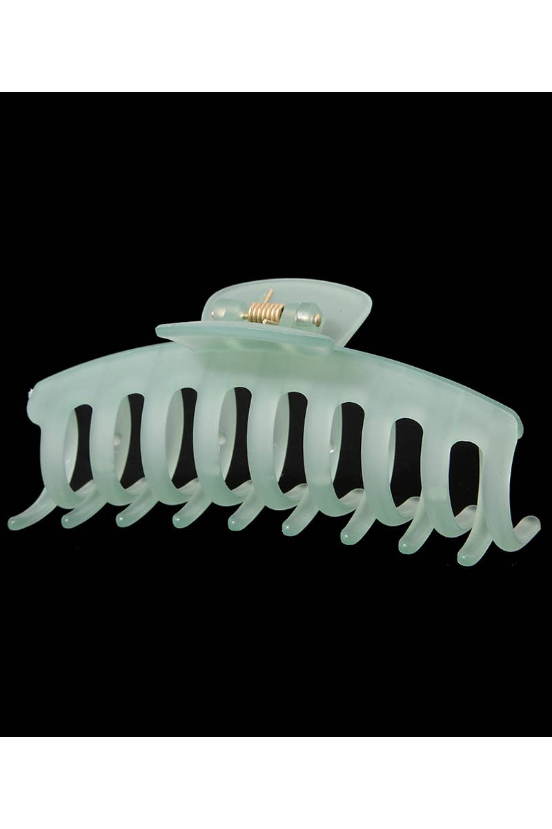 Summer Jelly Hair Claw - Avocado Green Matte Clip_CWAHA0093