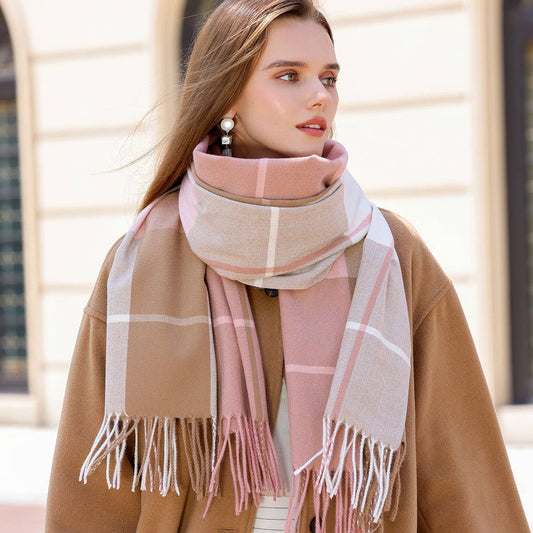 Dopamine color matching cashmere scarf - warm