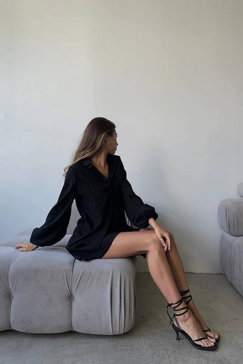 CWSTB1359_LONG-SLEEVED TOP AND RUFFLED SHORTS SET