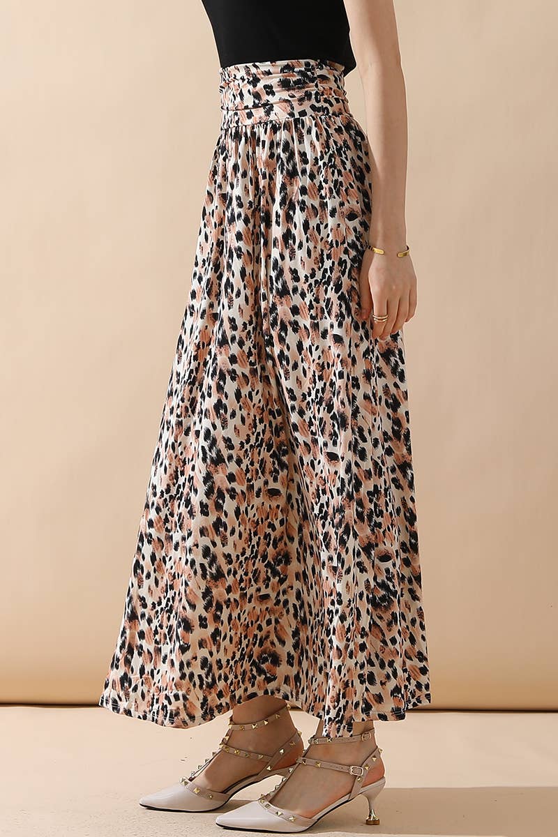 CWBLS116-P_CASUAL LONG LENGTH MAXI STYLE WAIST LIGHT SKIRT