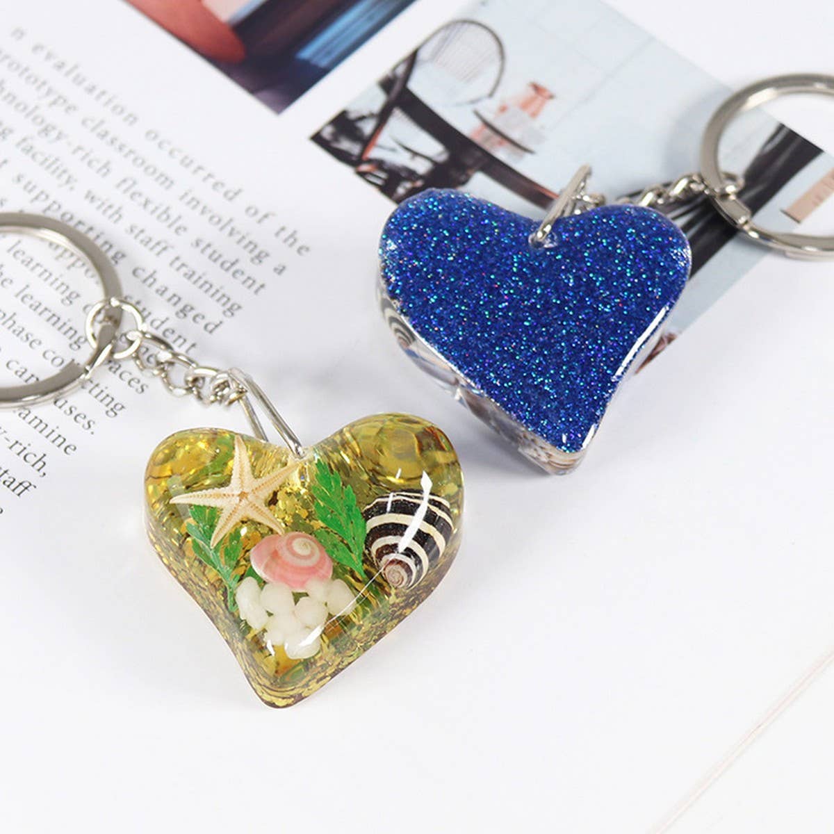 NEW OCEAN SERIES METAL CAR KEYCHAIN PENDANT