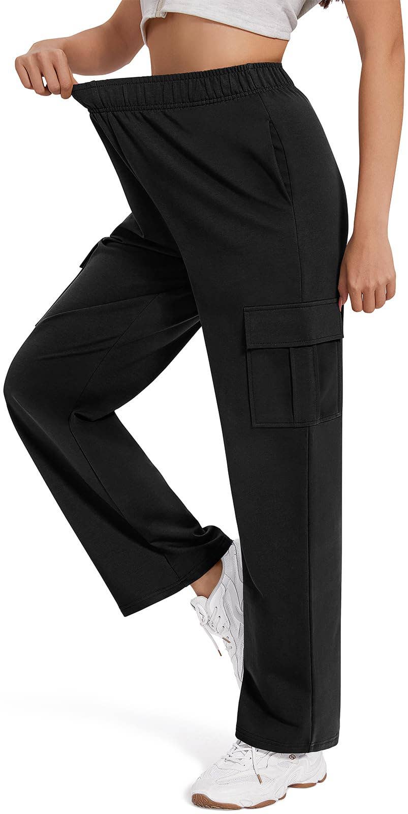 CASUAL JOGGING ELASTICATED WAIST WIDE LEG PANTS