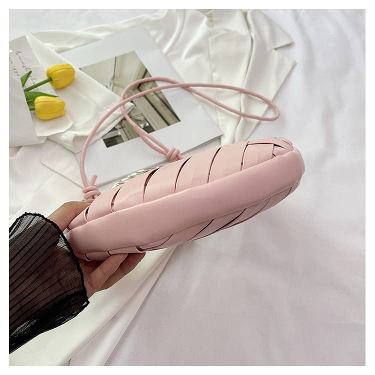Fashionable niche woven hand-held crossbody bag