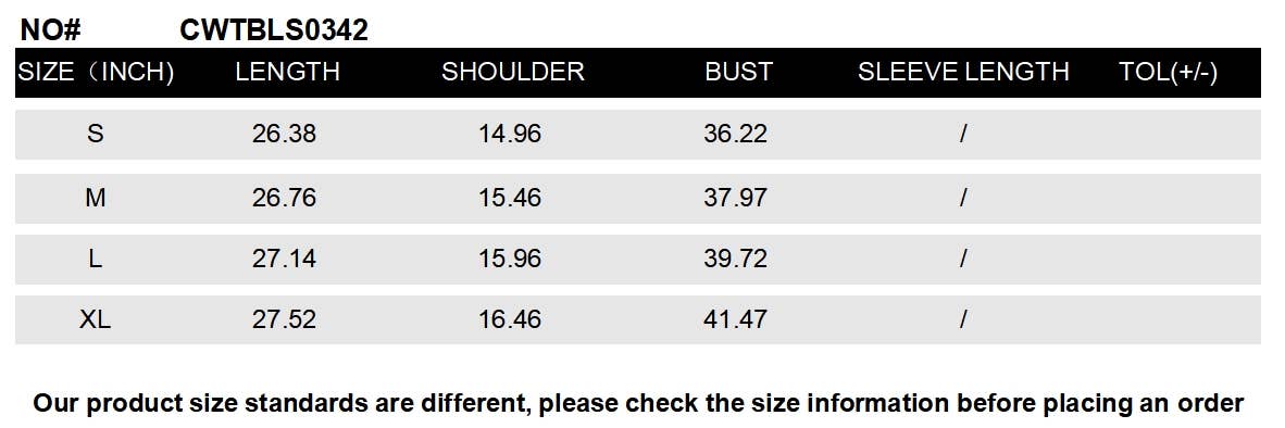 CWTBLS0342_Round neck Short Puff Sleeve Blouse