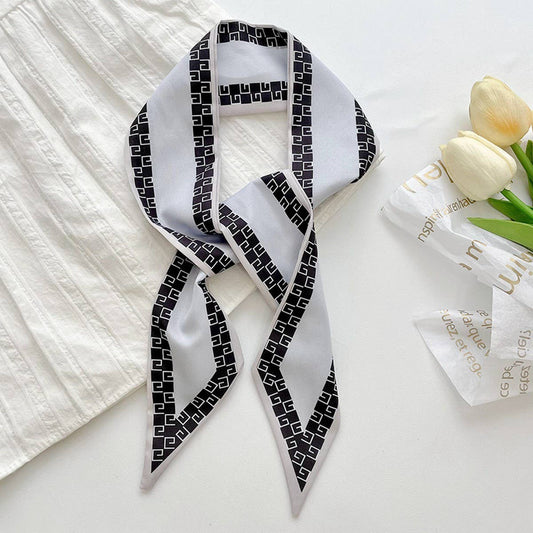 FRESH STRIPED LONG TIED SCARF