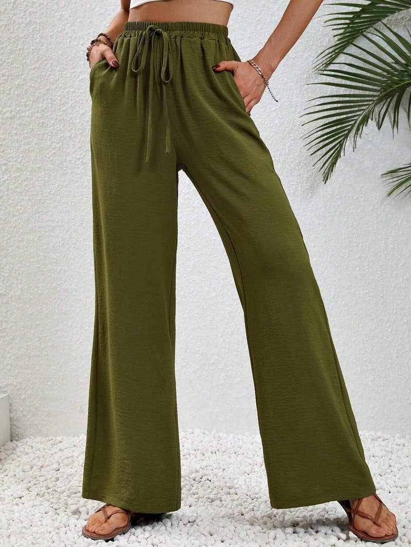 All-in-one floor-length straight leg pants