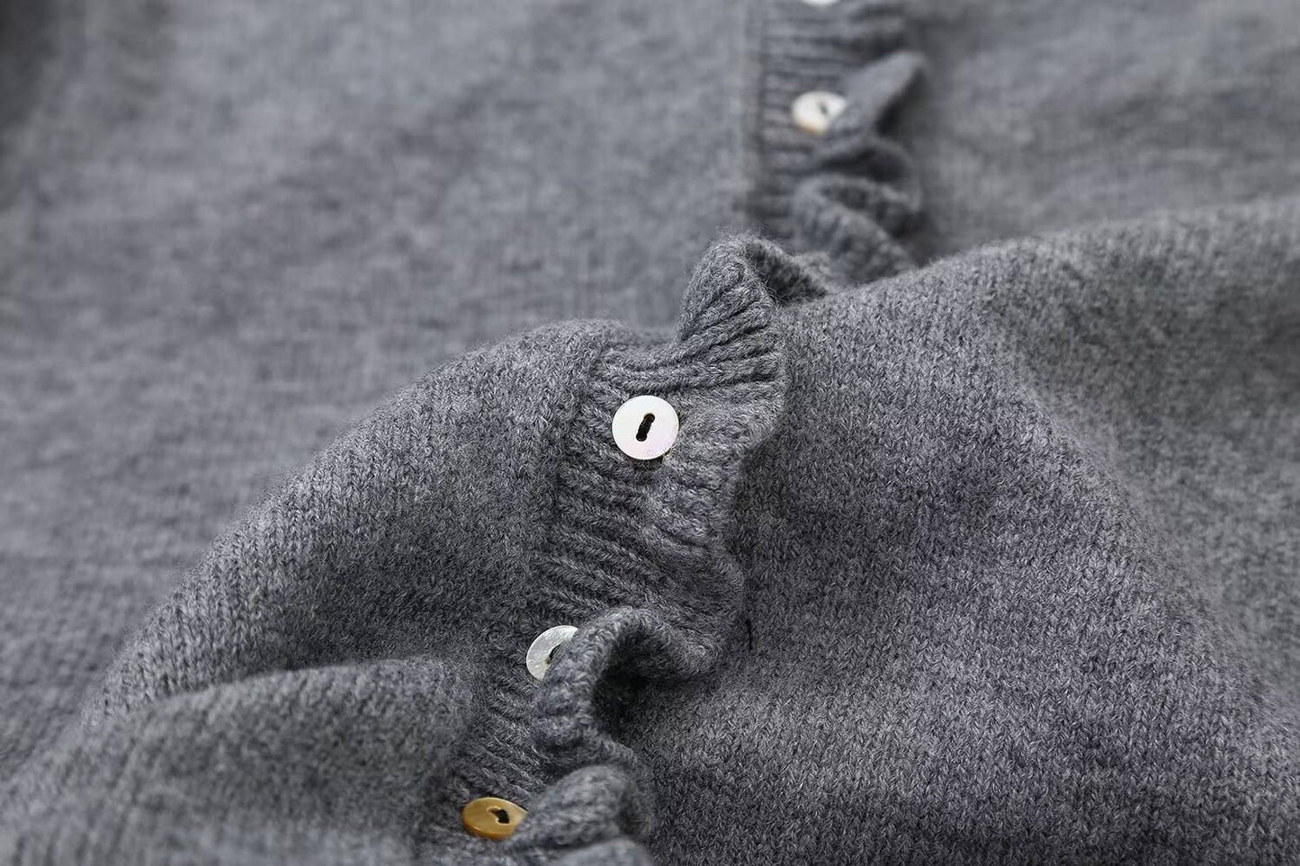 CASUAL LAYERED EMBELLISHED CREW-NECK KNIT COAT