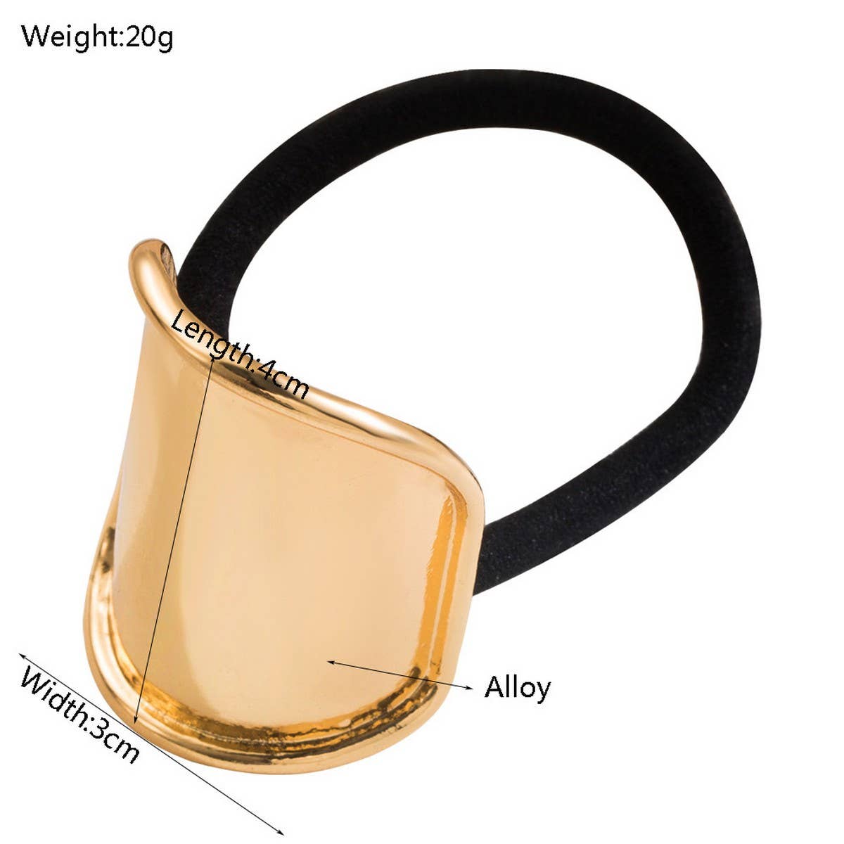 Minimalist Irregular Metal Elastic Hair Tie