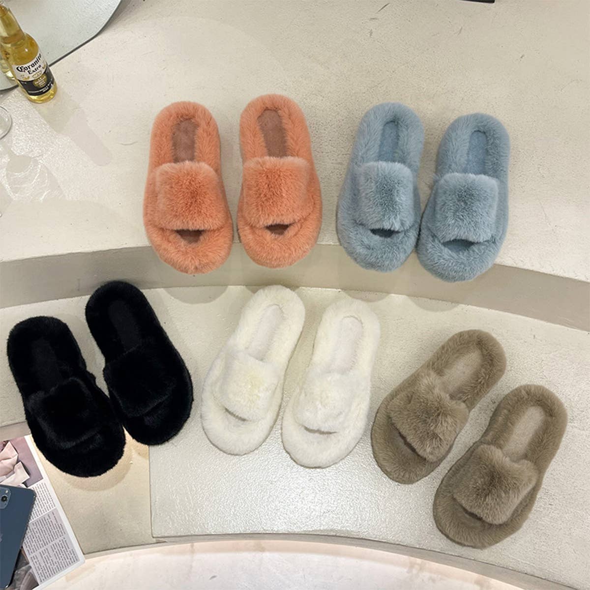 WEAR A THICK BOTTOM OF PLUSH SLIPPERS OUTSIDE