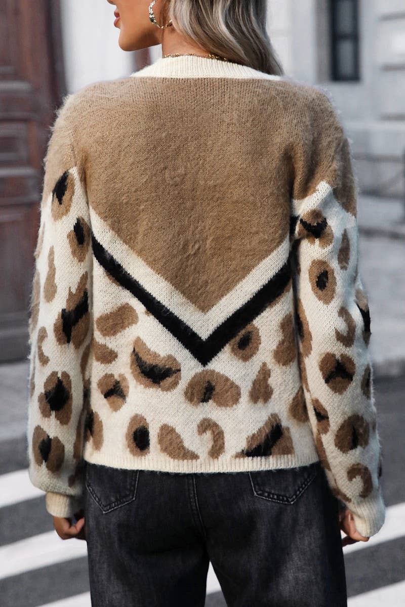 CWOSWL6953_FUZZY LEOPARD PRINT KNIT PULLOVER SWEATER