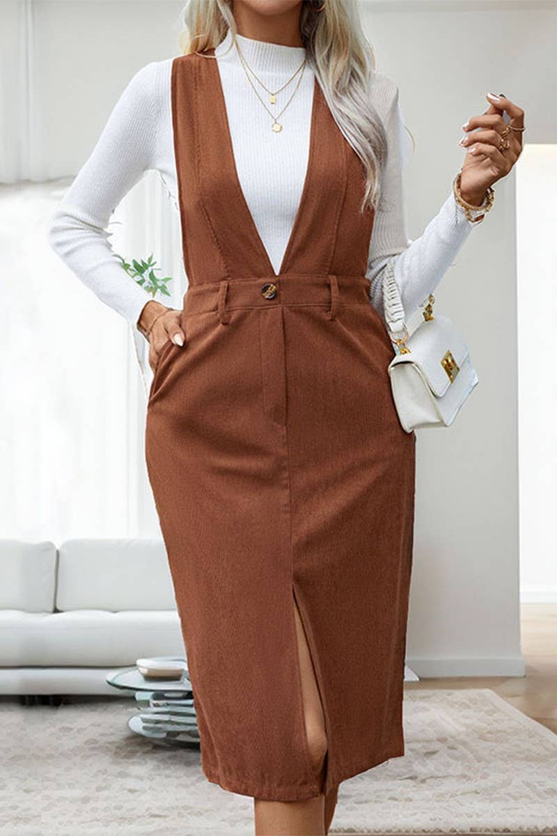 CWDTD0422_LONG AND VERSATILE SHOULDER STRAP SKIRT FOR WOMEN