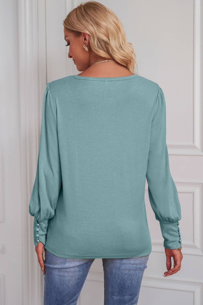 CWTBLL2609_WINTER LONG SLEEVE CREW NECK LOOSE TOP
