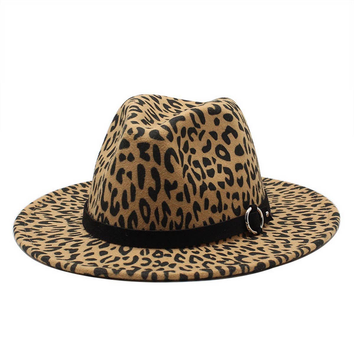 FASHION WOOL FELT HAT LEOPARD PRINT RETRO JAZZ HAT_CWAH2549