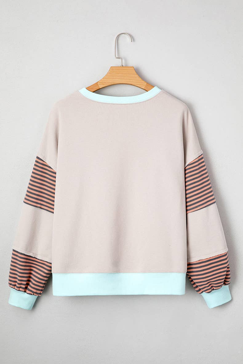 Casual,loose versatile long-sleeved knitted top