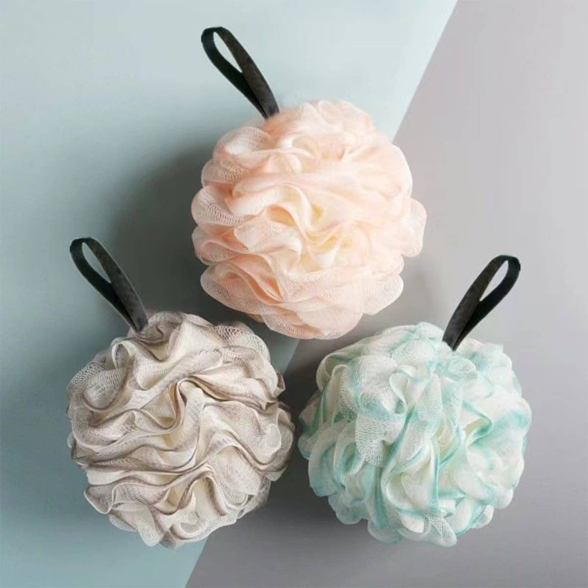 CWMM8433_CUTE GIRL SOFT BATH BALL FOR BACK SCRUBBING
