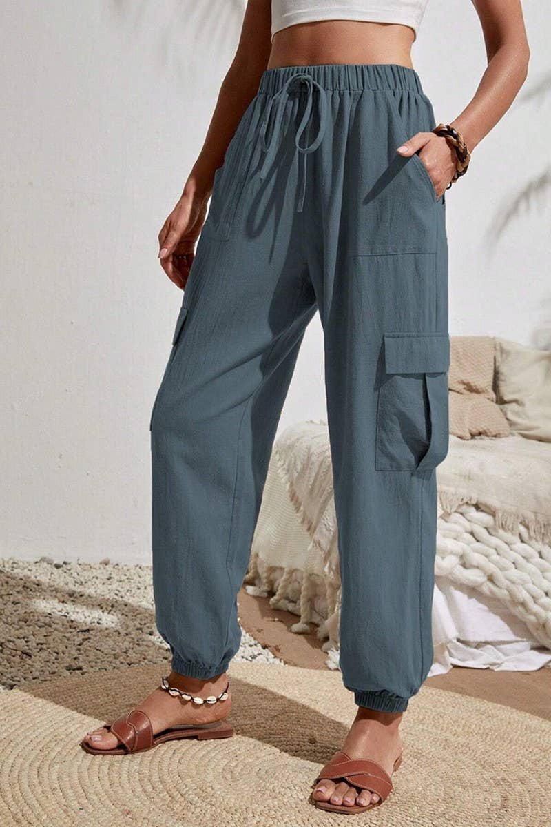 CWBLP1866_SPRING AND SUMMER SOLID COLOR CASUAL OVERALLS