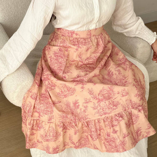 WATERPROOF HALF-LENGTH SOLID COLOR COTTON APRON