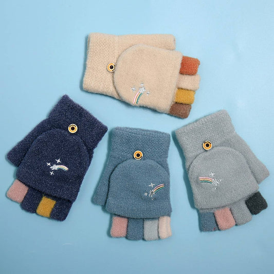 CARTOON STAMPED PLUSH KNITTED GLOVES_CWAG0128