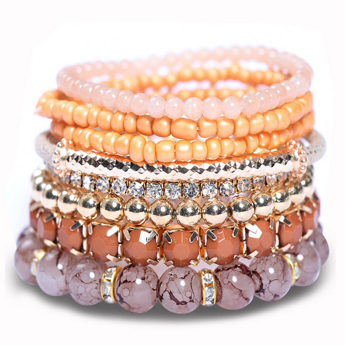 BOHEMIAN CREATIVE GLASS BEAD BRACELET_CWASC0690