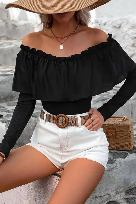 CWTTL2013_SEXY HOT GIRL SLIM FIT TOP WITH ONE SHOULDER NECK