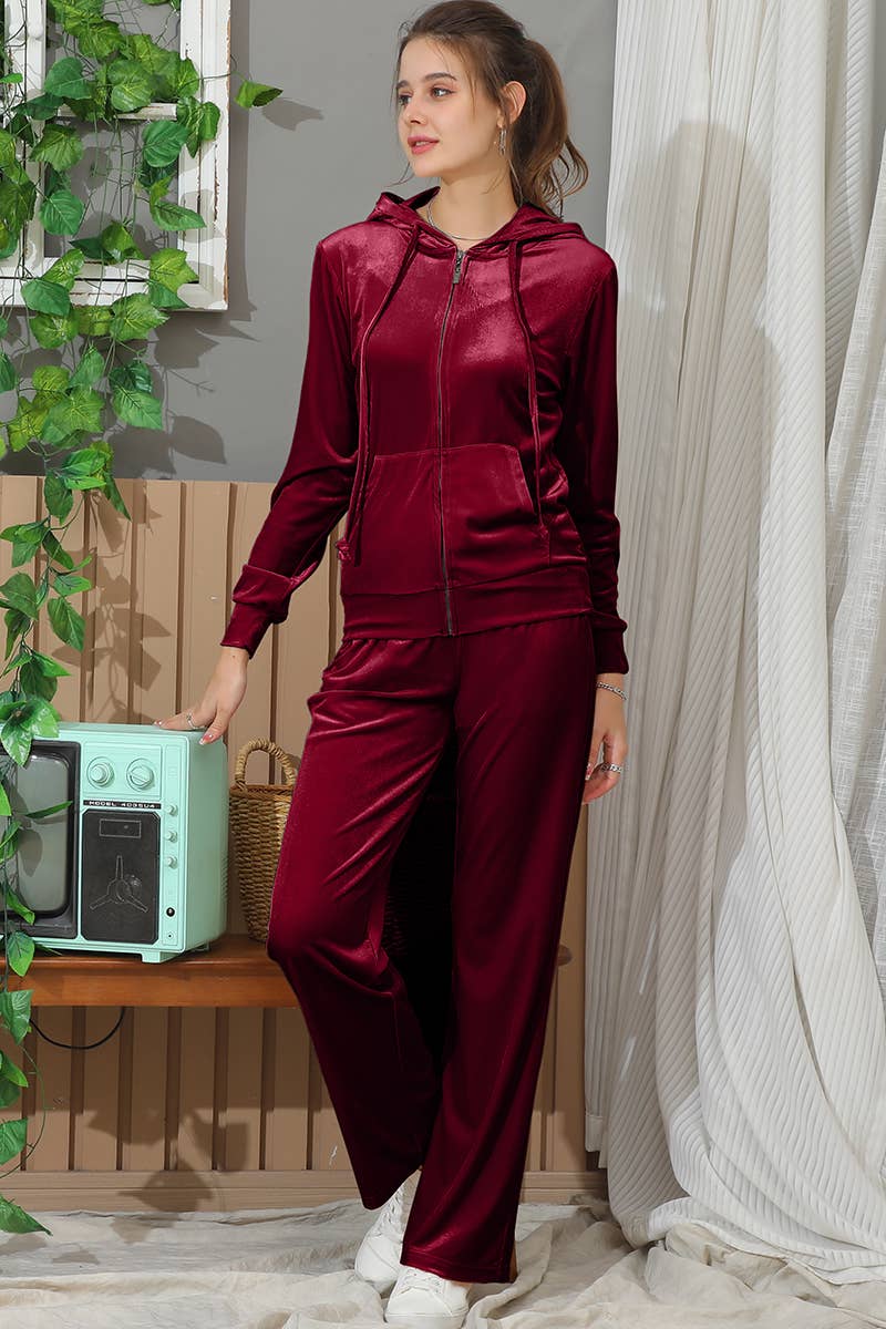 CWOHOL443_LONG SLEEVE ZIP UP HOODIE JACKET WITH SIDE POCKETS