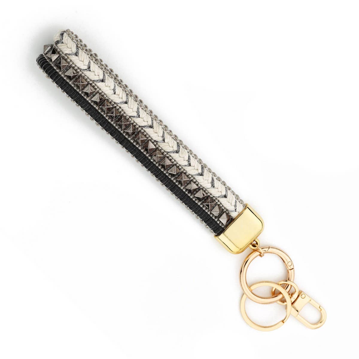 Cute Daisy Handwoven Wrist Strap Phone Keychain_CWAB5030