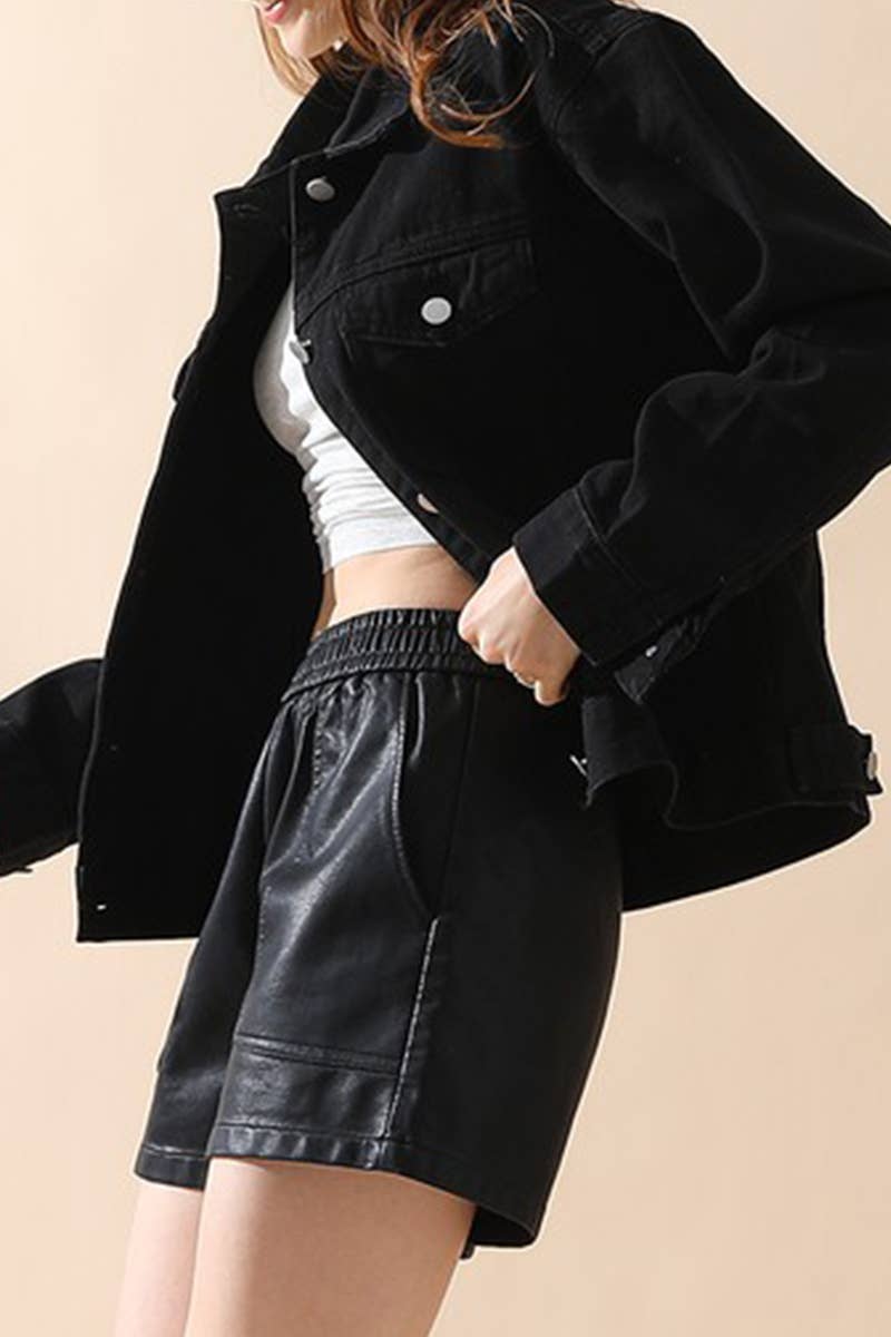 CWJJ065_CASUAL BUTTON DOWN DENIM JACKET