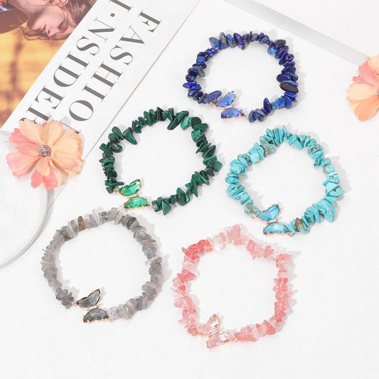 CWAJE4303_FASHION IRREGULAR BUTTERFLY GRAVEL BRACELET