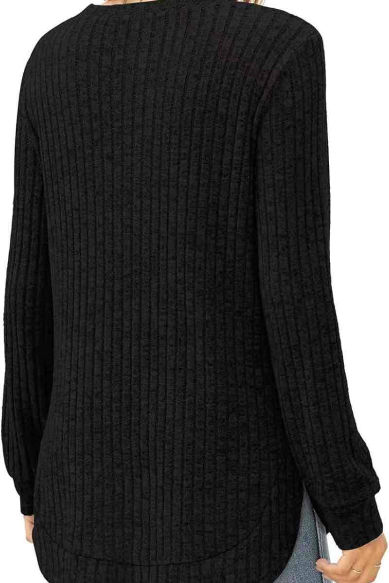 CWOSWL6553_CREW-NECK WOOLEN LONG-SLEEVED SWEATER