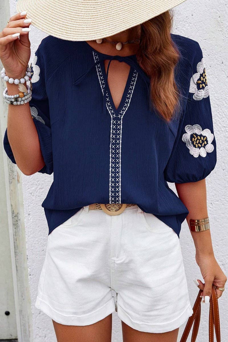 CWTSTS0678_SPRING AND AUTUMN DESIGN V-NECK LOOSE SHIRT