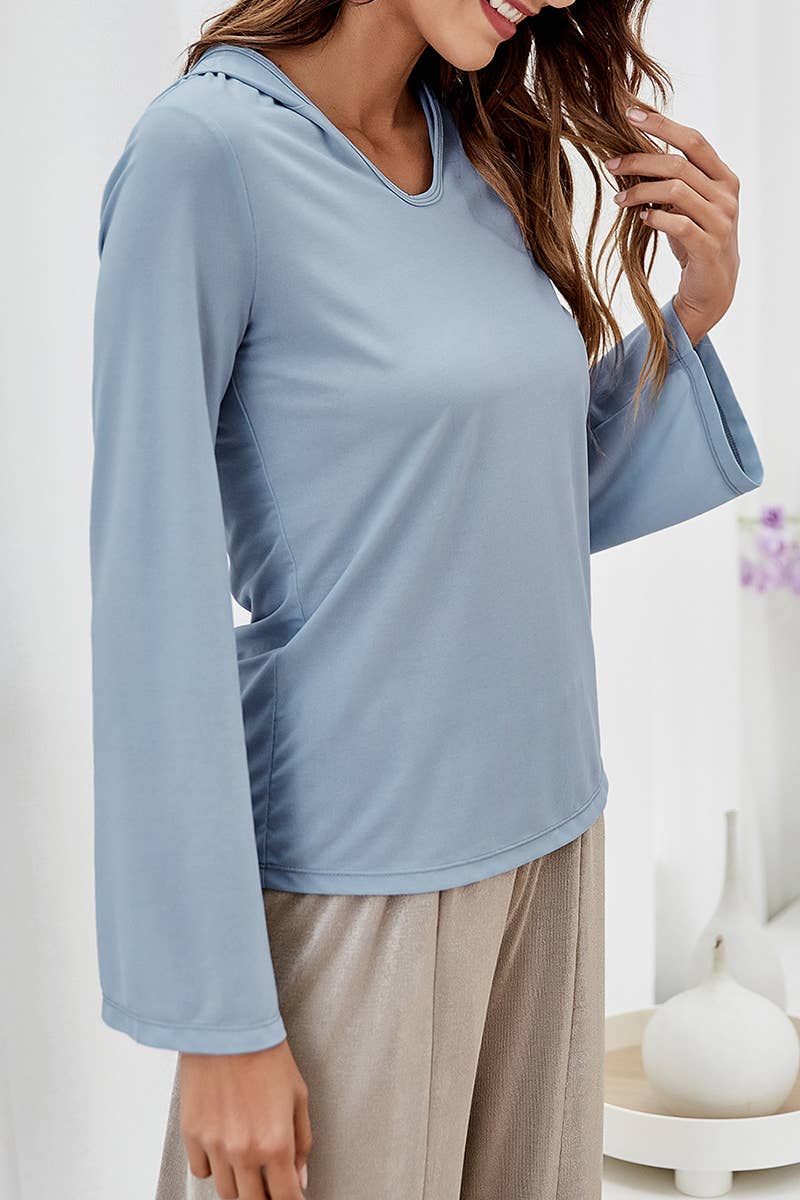 CWTTL2022_SUMMER FASHION SOLID COLOR CHIFFON CASUAL T-SHIRT