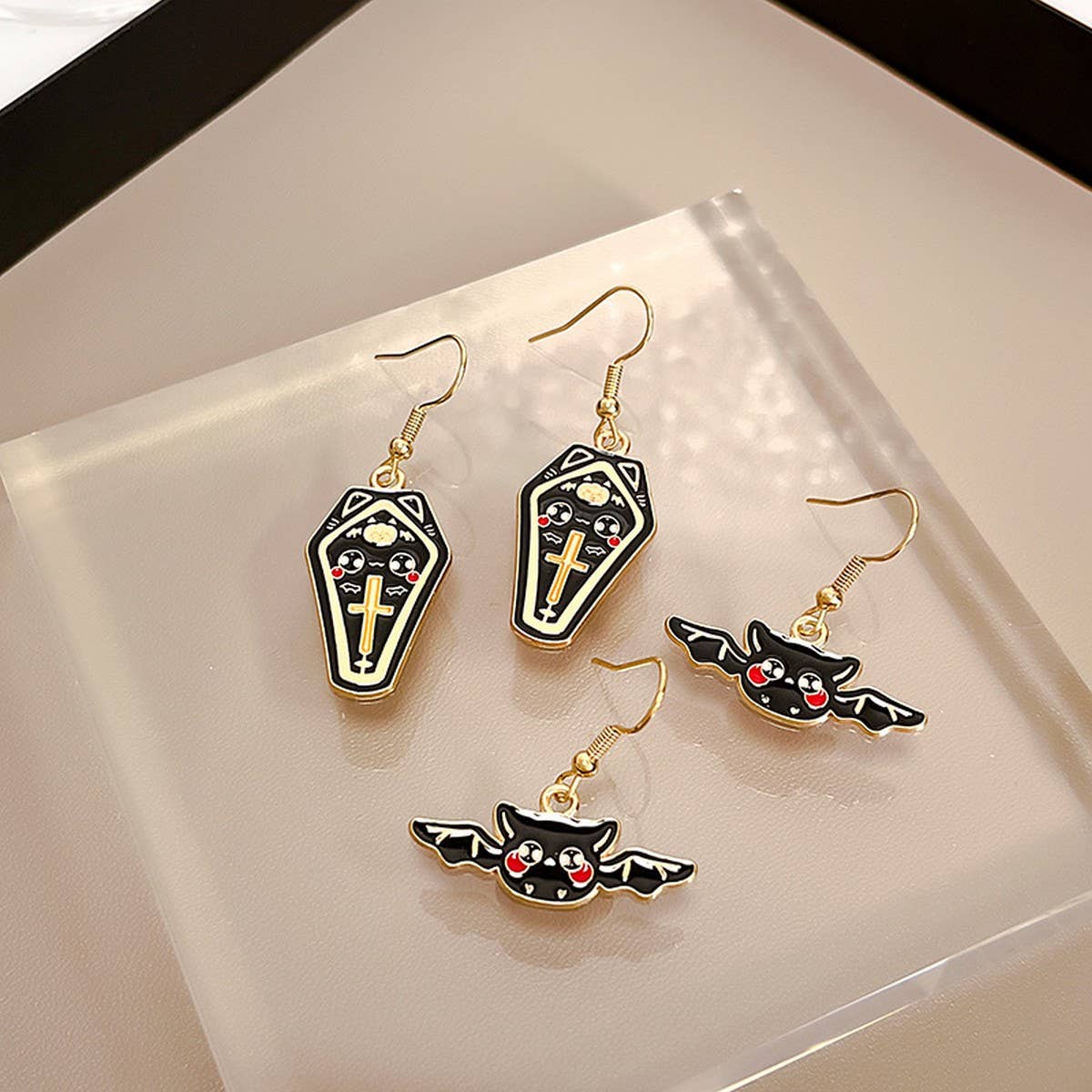 HALLOWEEN DARK OWL EARRINGS