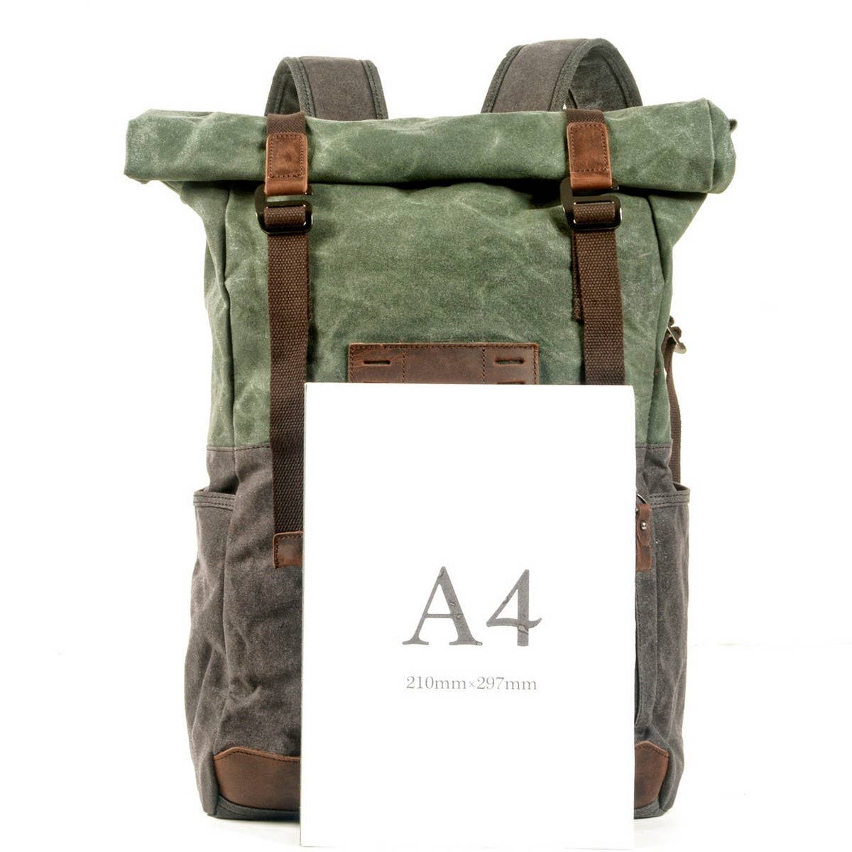 Vintage Waxed Canvas Hiking Backpack_CWAB5525