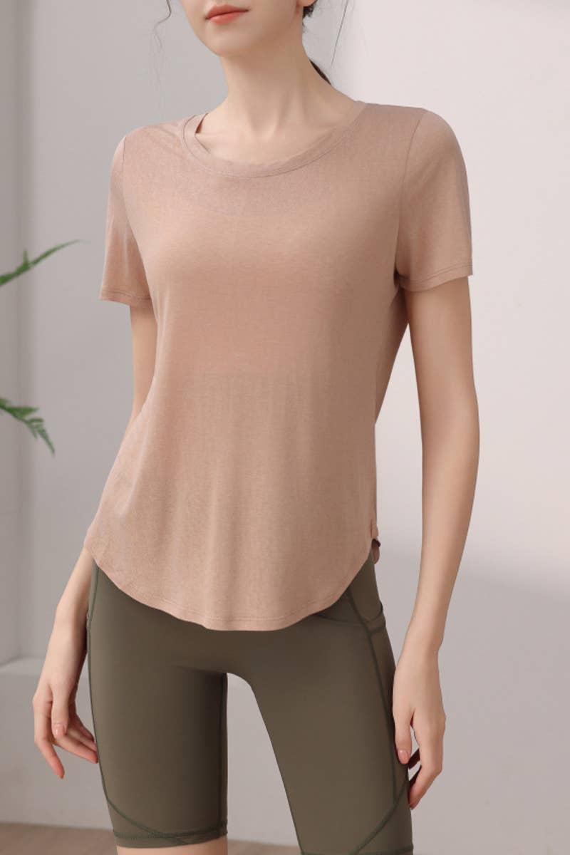 CWTTSL0371_NEW TENCEL SNOWFLAKE BACK SPORTS TOP