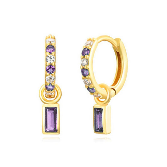 COLORFUL FRENCH TEMPERAMENT GEOMETRIC EARRINGS