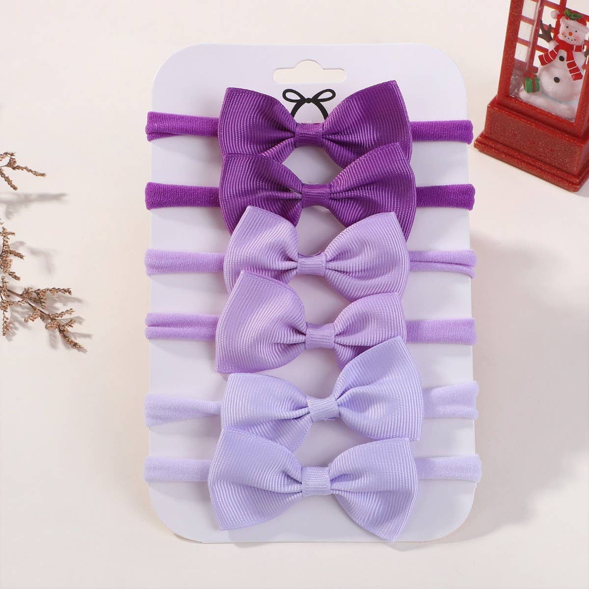 Kids Bow Headband Set ? Elastic Nylon No Marks