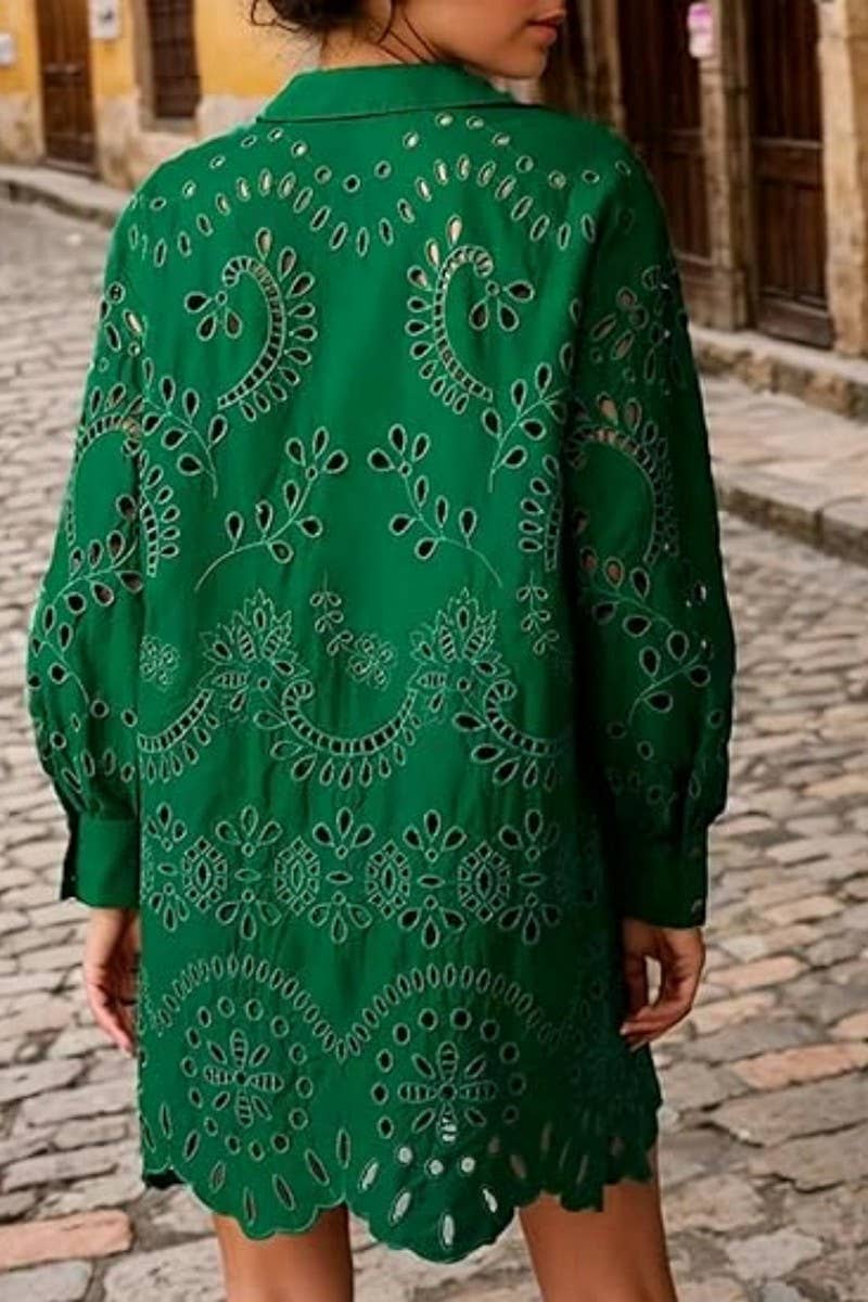 CWTDSS0072_SOLID LOOSE EMBROIDERED HOLLOW OUT SHIRT TOP