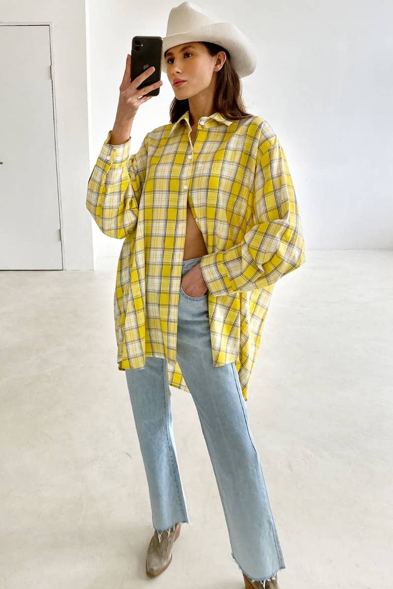 CWTSTL1597_FALL VINTAGE COMMUTER LONG-SLEEVED PLAID SHIRT