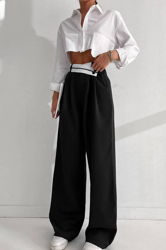 CWBLP1720_HIGH-WAISTED WIDE-LEG BLACK SUIT TROUSERS