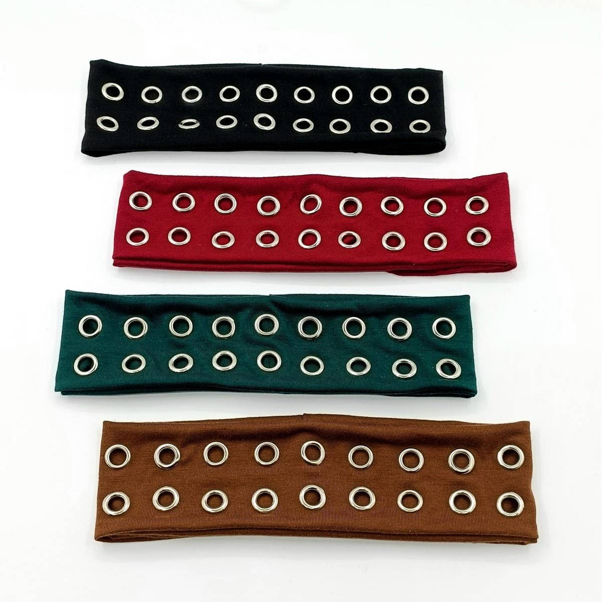Elastic Fabric With Eyelets Punk Headwrap