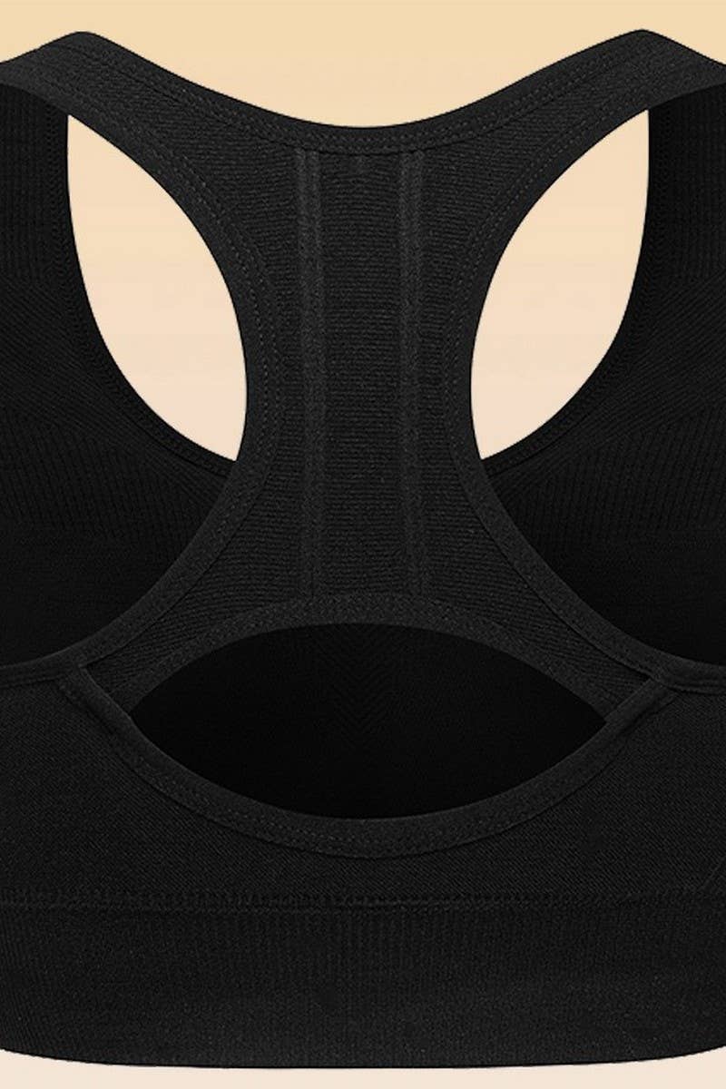 CWOV0660_CROSS BACK NO STEEL RING YOGA SPORTS BRA VEST