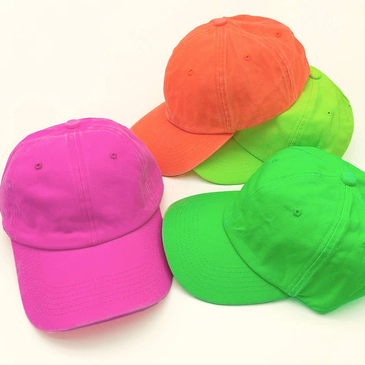 Parent-Child Neon Baseball Cap - Soft Brim Sun Hat CWAH1222