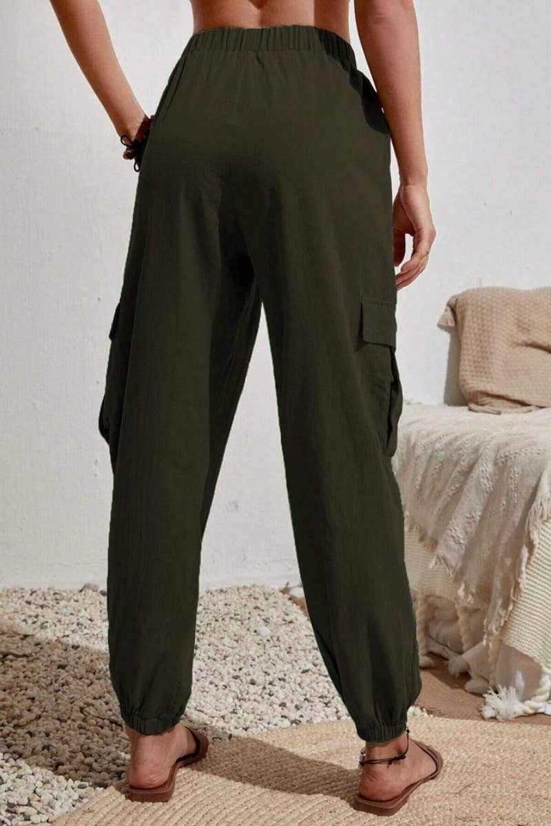 CWBMP0141_SUMMER ALL-IN-ONE CASUAL POCKET CARGO PANTS