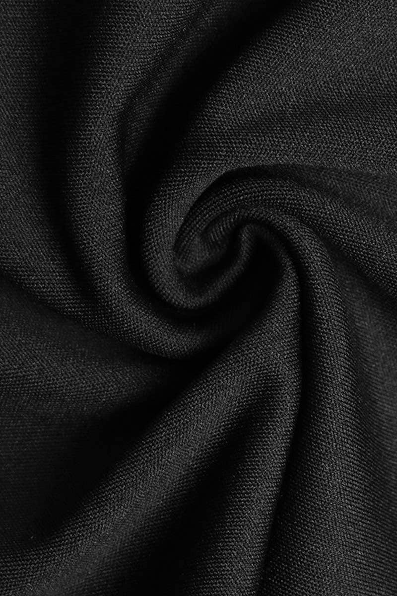 CWSJS1762_SOLID RUFFLE SLEEVE HIGH NECK BELTED JUMPSUIT