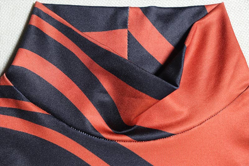 DRESS WITH HALF HIGH NECK AND LONG SLEEVES