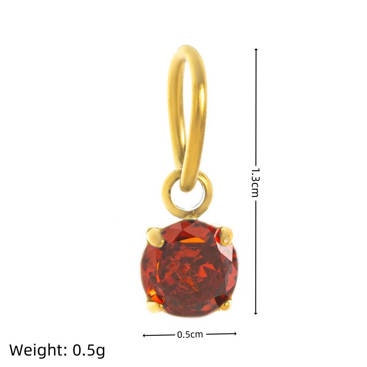 Colored Birthstone DIY Stainless Steel Necklace