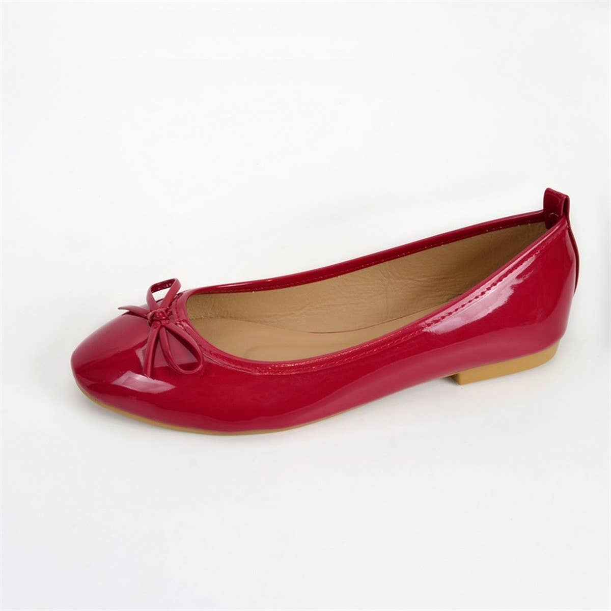 FLAT BOTTOM SOFT LEATHER BOW CASUAL WOMEN SHOES