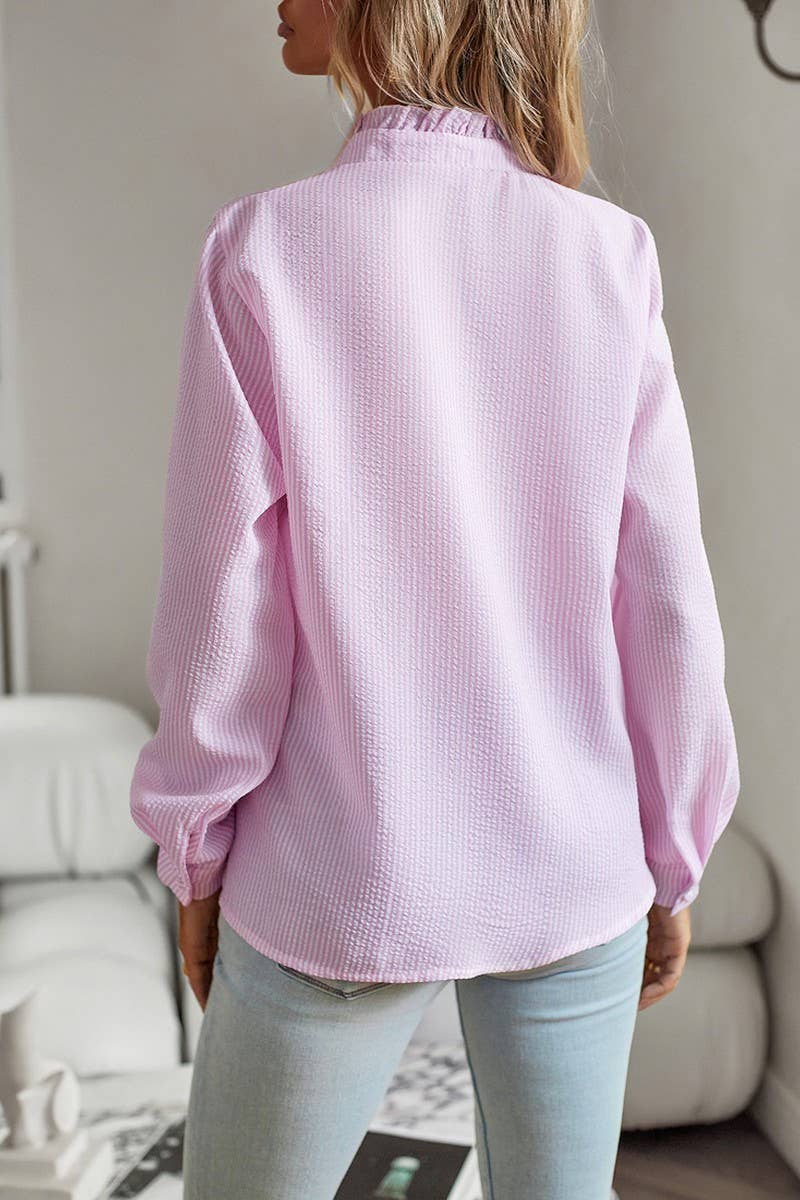 CWTBLL0789_STRIPED LONG SLEEVED BLOUSE