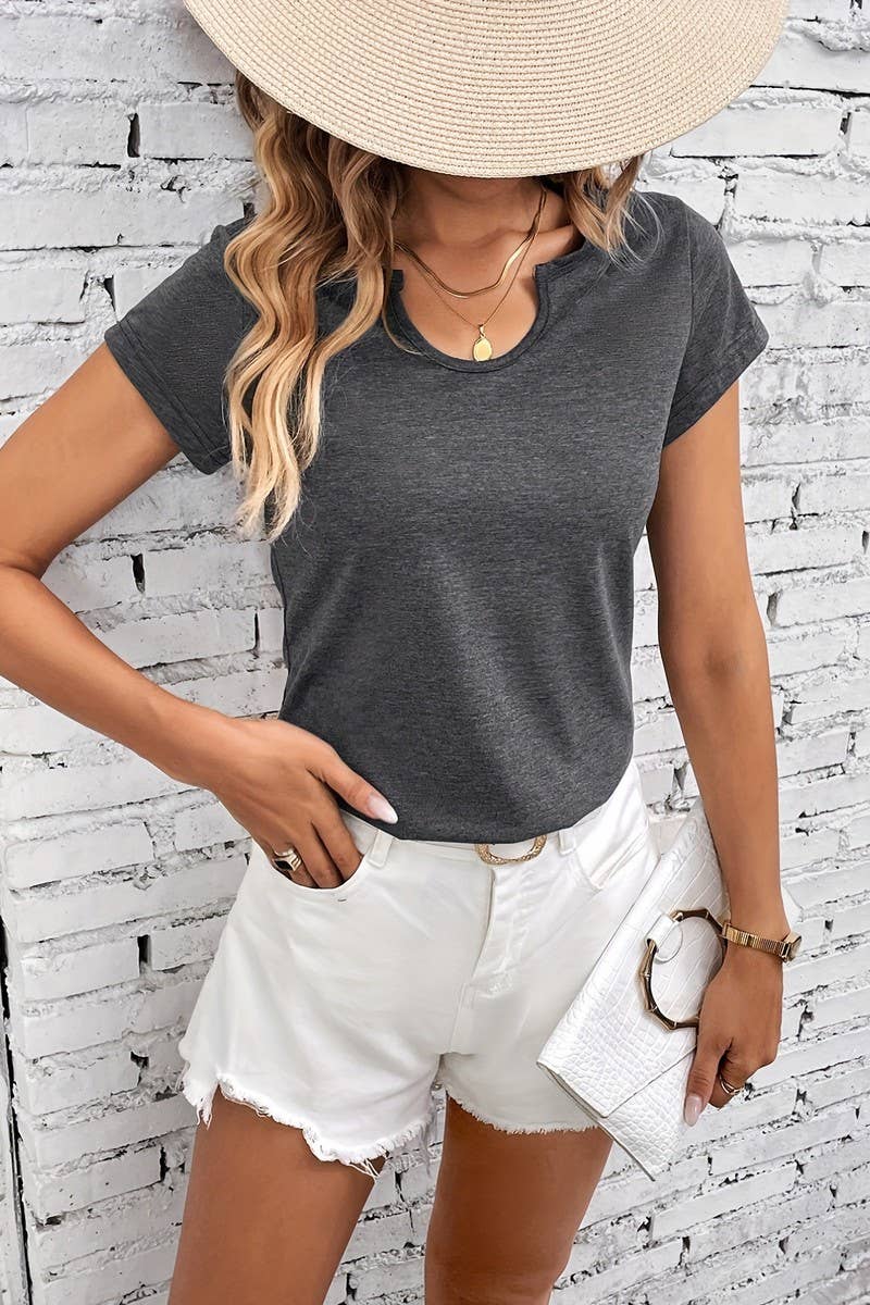 CWTTS1434_SOLID COLOR SLIM FIT SHORT SLEEVE T-SHIRT